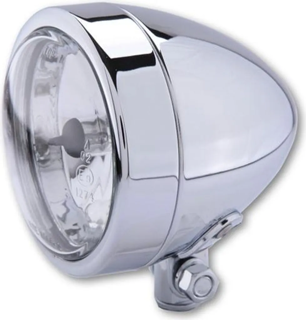Feu de route H4 HIGHSIDER Smart BULLET boîtier en acier chromé 12V