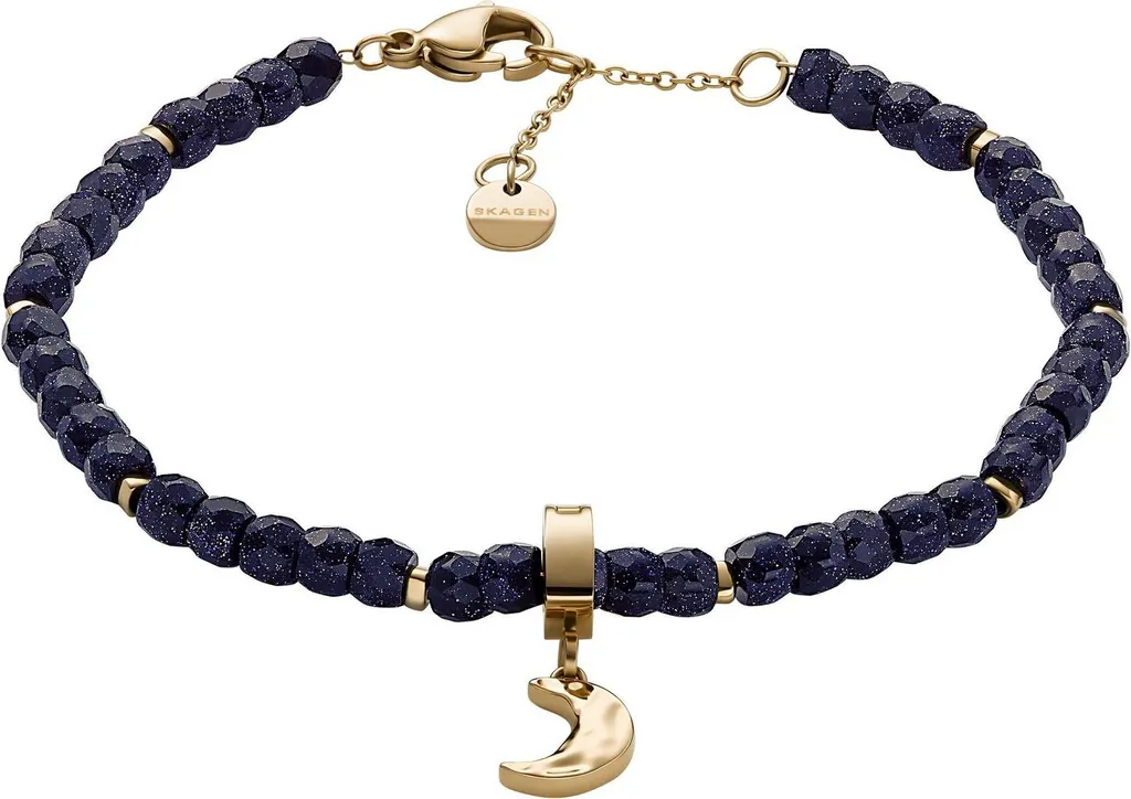 Skagen Bracciale Bangle Donna In Acciaio Con Madreperla - Colore Oro Lucido - Aperto
