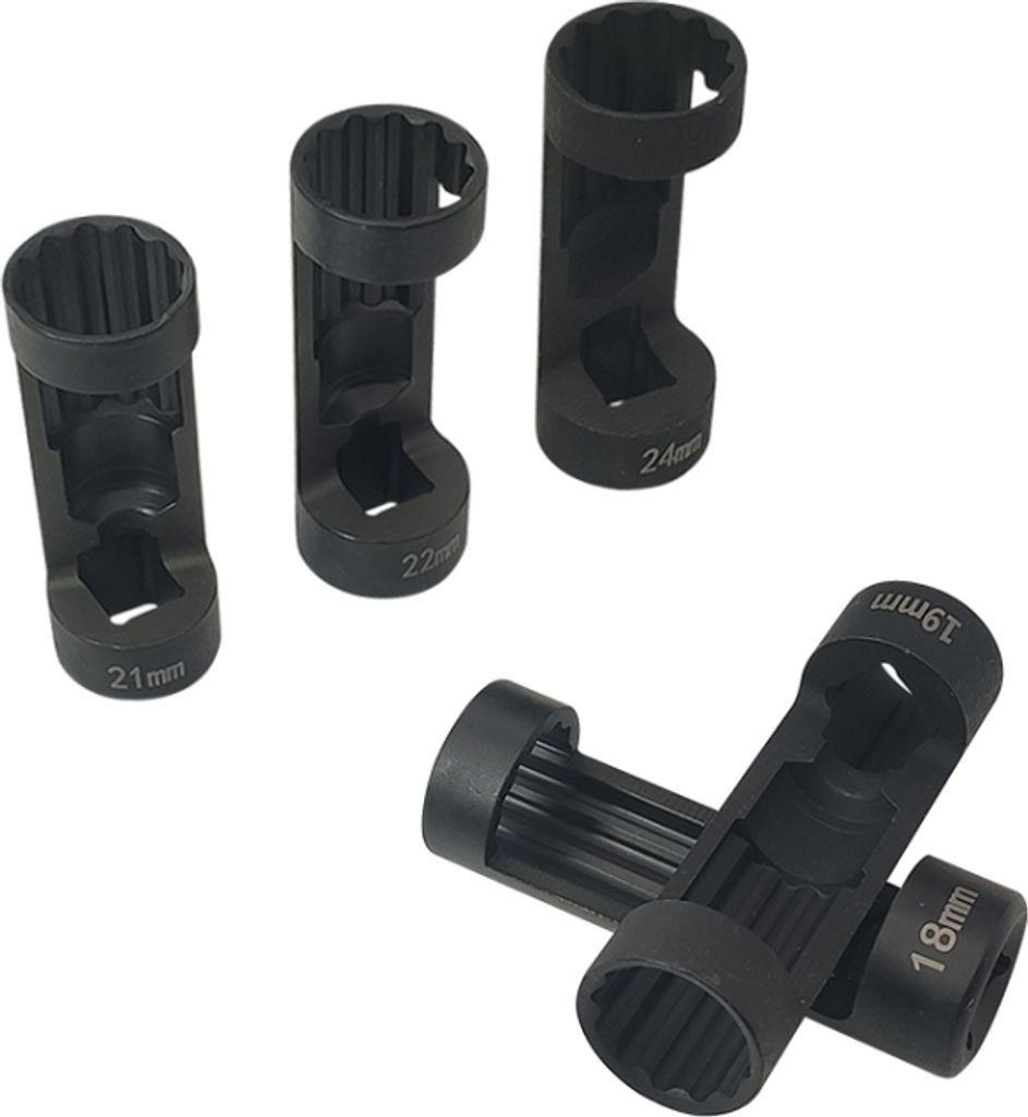 ZK-081 5 PCS Auto 12 Point Sockets 1/2 Drive 18-24mm Strut Nut Socket Set