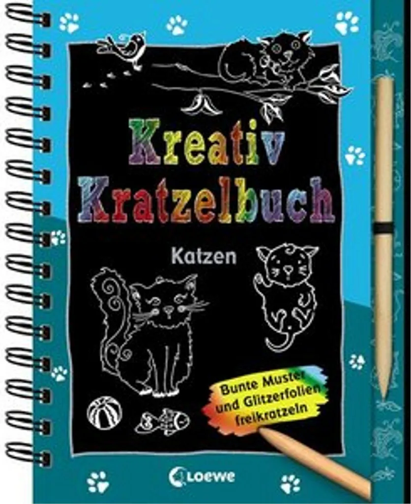 Livre de Grattage Enfant : Carnet Créatif Thème Chats Loewe 24 Pages
