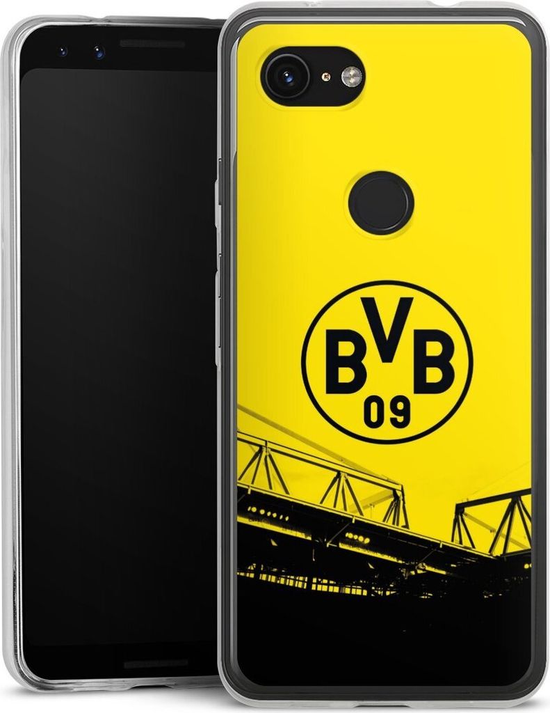DeinDesign Slim Hülle für Google Pixel 3a Silikon Case Ultra Dünn Handyhülle BVB Borussia Dortmund Fanartikel