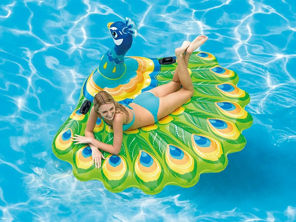 Île gonflable INTEX Paon PEACOCK - Grand matelas de piscine confortable - 14