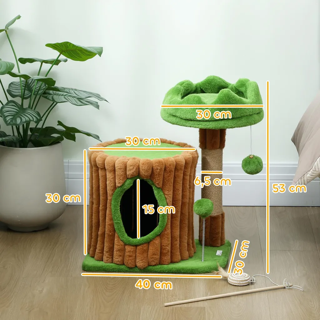 Arbre à chat stable et petit format pour protéger votre mobilier fixe