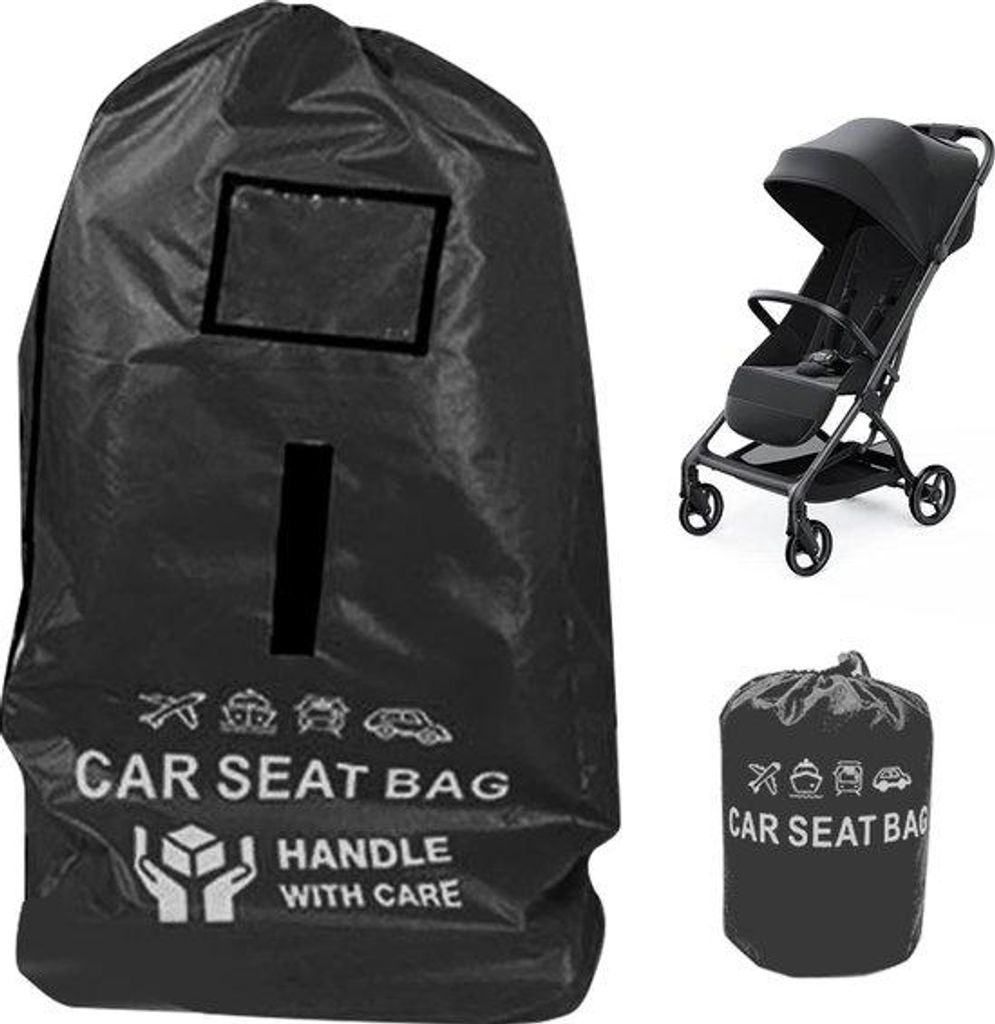 Universal transporttas für Kinderwagen, große Reisebeutel für Kinderwagen, Kinderstuhl, Rollstuhl, wasserdicht, schwarz, Reisegepäcktasche