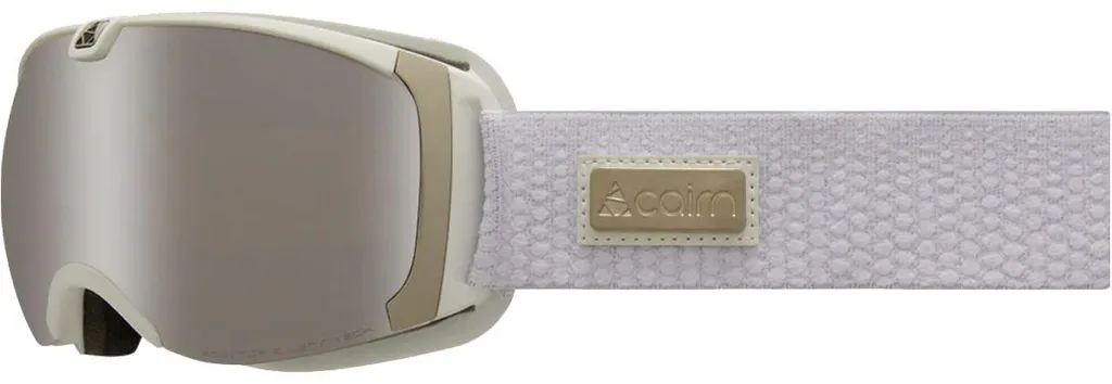 Masque de ski femme Cairn Pearl SPX 3000 blanc mat et argent