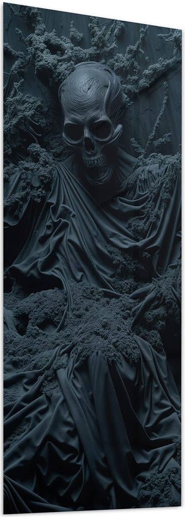 Glasbild 50x125cm in XXL für Wohnzimmer, Schlafzimmer Motiv Skeletthüter