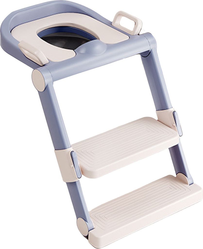 Töpfchentraining Sitzplatz weich bequem hohe Einstellung Griff faltbar bequem, um tragbare Baby -Toilettenstuhl -Stuhl -Leiter Badezimmerzubehör ...