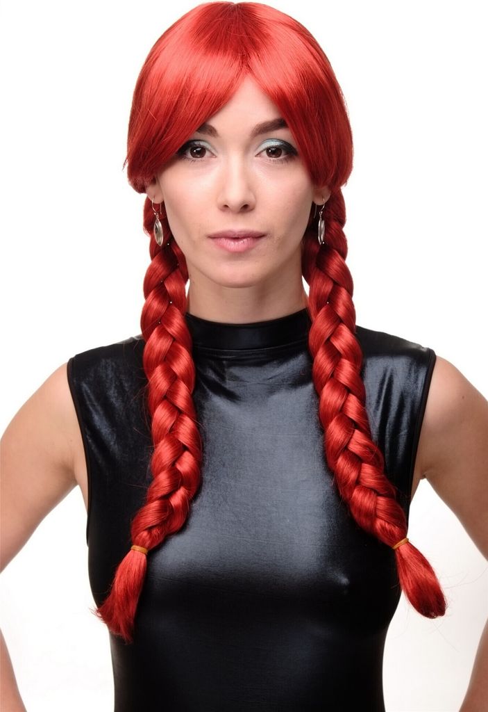 WIG ME UP Perücke Zöpfe Schulmädchen Rot Modell: 3446 Produktbild 