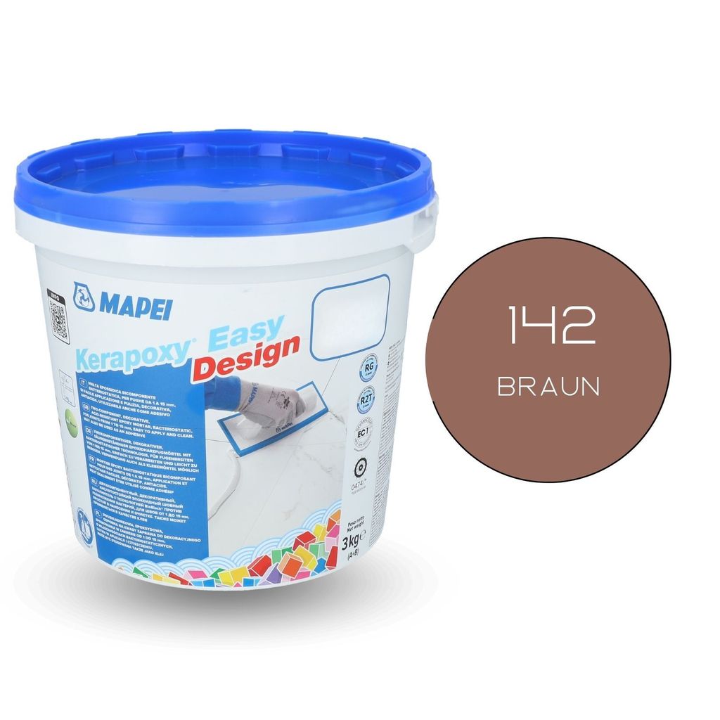 MAPEI Kerapoxy Easy Design Epoxid-Fugenmörtel Farbe 142 Braun 3kg