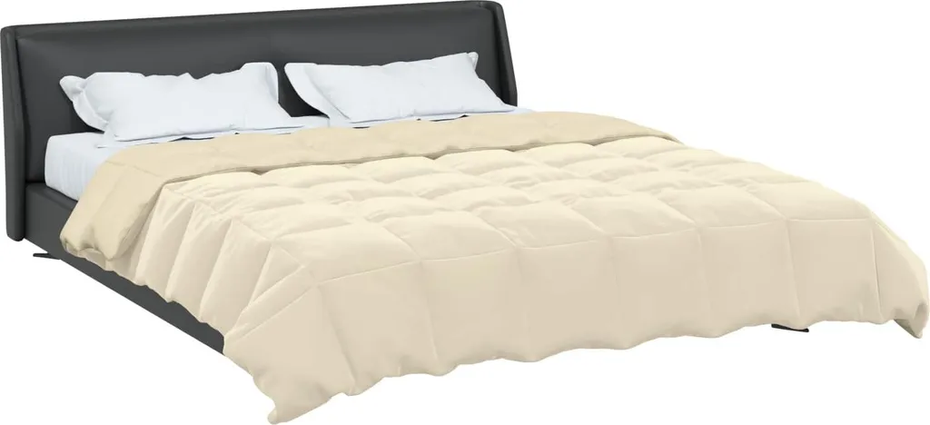 Prezzo Basso Piumino vidaXL 4 Stagioni 200x200 Crema Microfibra - 3