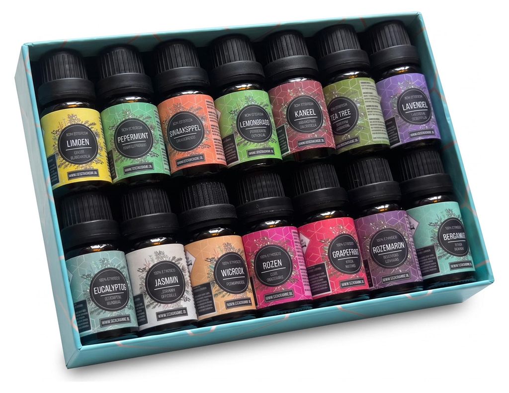 SensaHome Ätherische Öle von 14 Stück – 100 % rein und Produktbild 