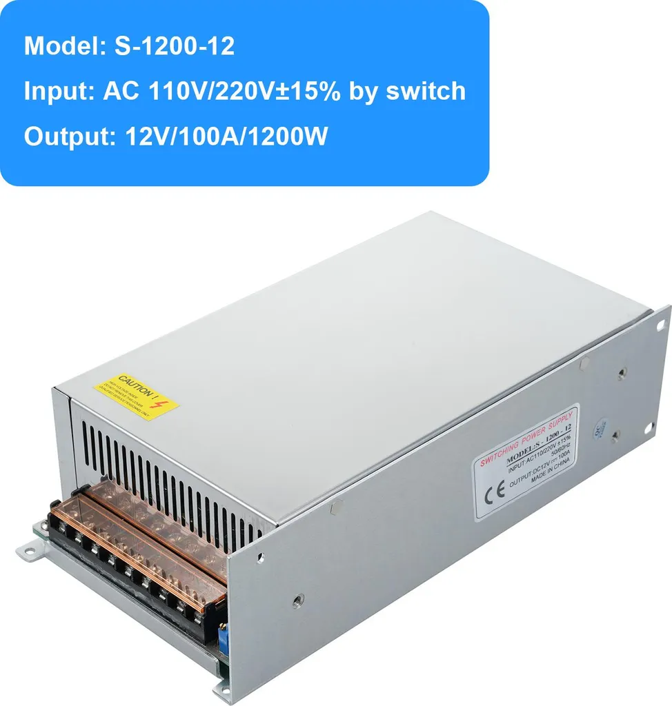 Convertisseur de Commutation 12V 100A 1200W avec Ventilation Active - 6