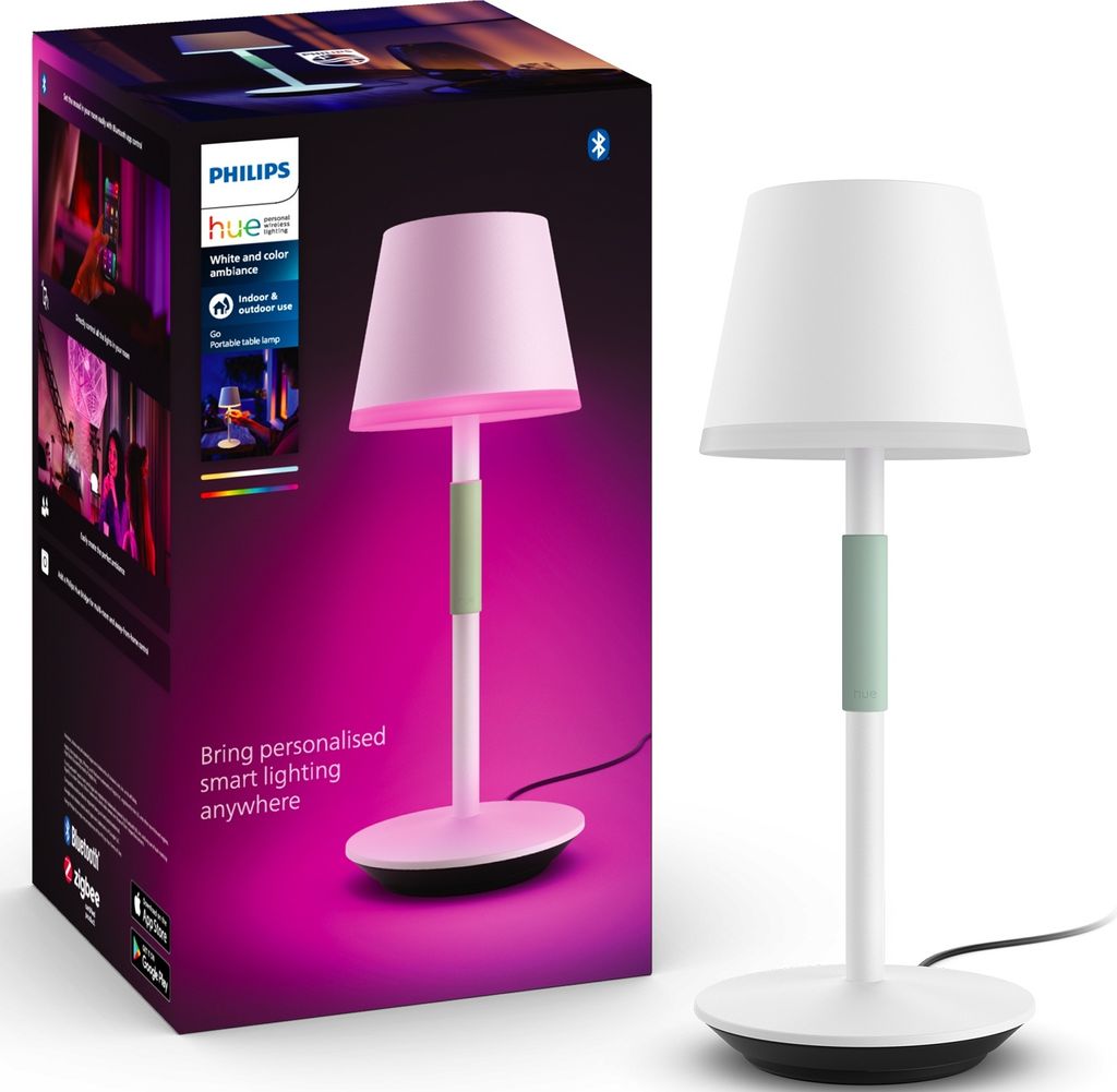 Prenosná stolová lampa Hue Go biela/žltozelená Obrázok produktu 