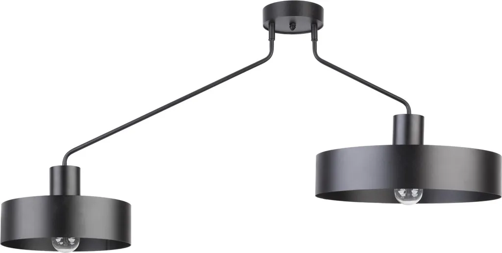 Plafonnier design en porte-à-faux double noir 2xE27 15W Jumbo Sigma