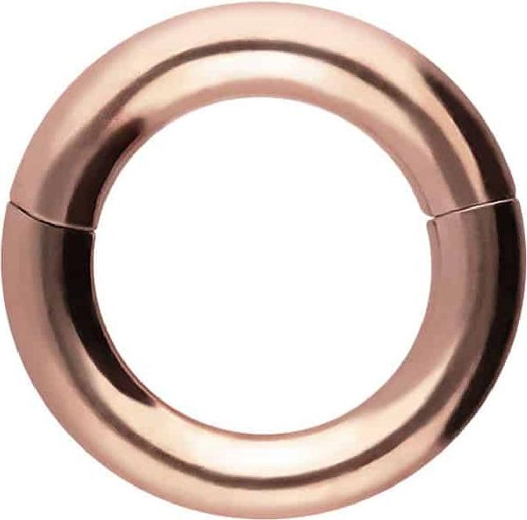 Ohrpiercing, Nasenpiercing, Septum Piercing Chirurgenstahl Segmentring Clicker RoséGold Innendurchmesser: 8mm + Stabstärke: 2,5mm