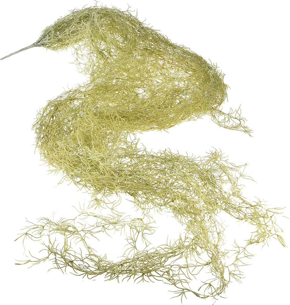 Tillandsie Kunstpflanze Deko-Hänger Naturgetreu 180cm für Modernen Skandi Stil Grün-Weiß