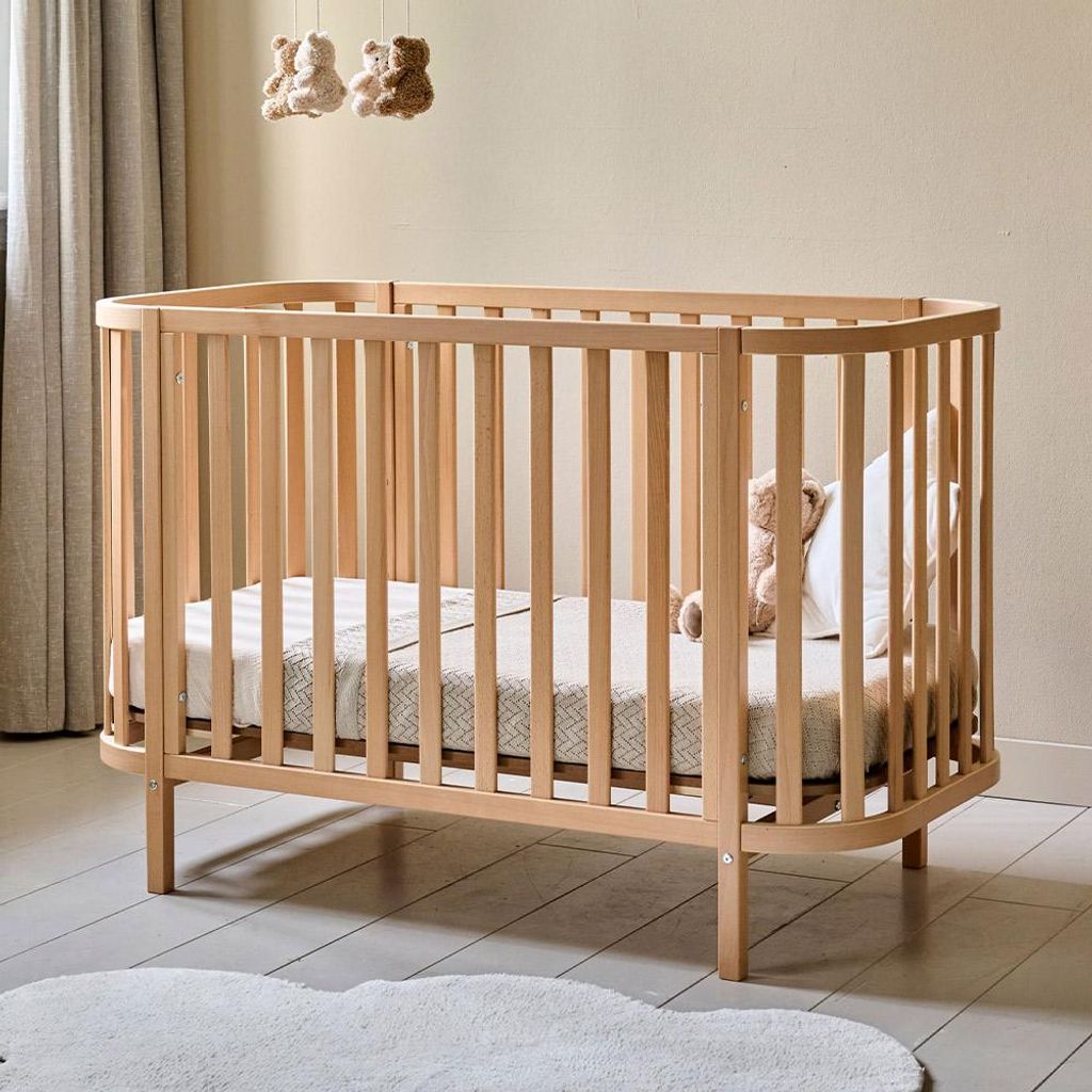 Petite Amélie Ovales Babybett Cocoon 60 x 120 cm - Natur Produktbild 