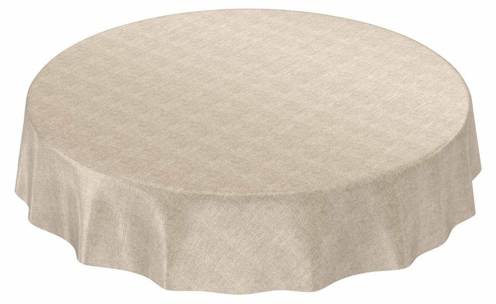 Wachstuchtischdecke abwaschbar und rutschhemmend 140 x 140 cm rund Schnittkante, Ansicht 5
