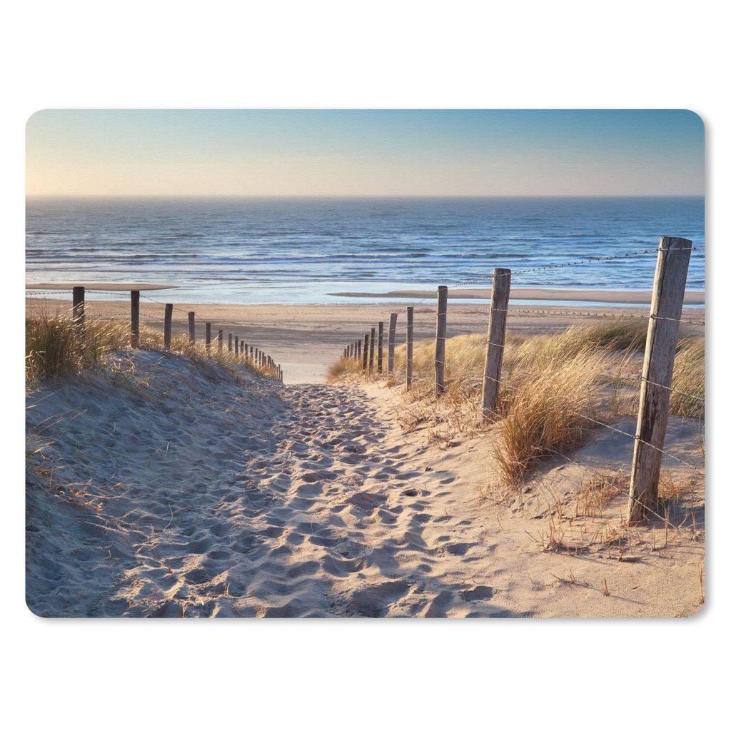MuchoWow Mauspad Mousepad Strand - Meer - Niederlande - Dünen - Sonne 40x30 cm - Mousepads - Maus Mat - Pad - Mausunterlage - Anti Rutsch