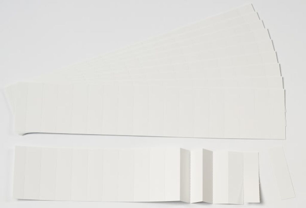 Einsteckkarten für 50mm Einsteckschiene 420x46mm weiß VE=6 Streifen