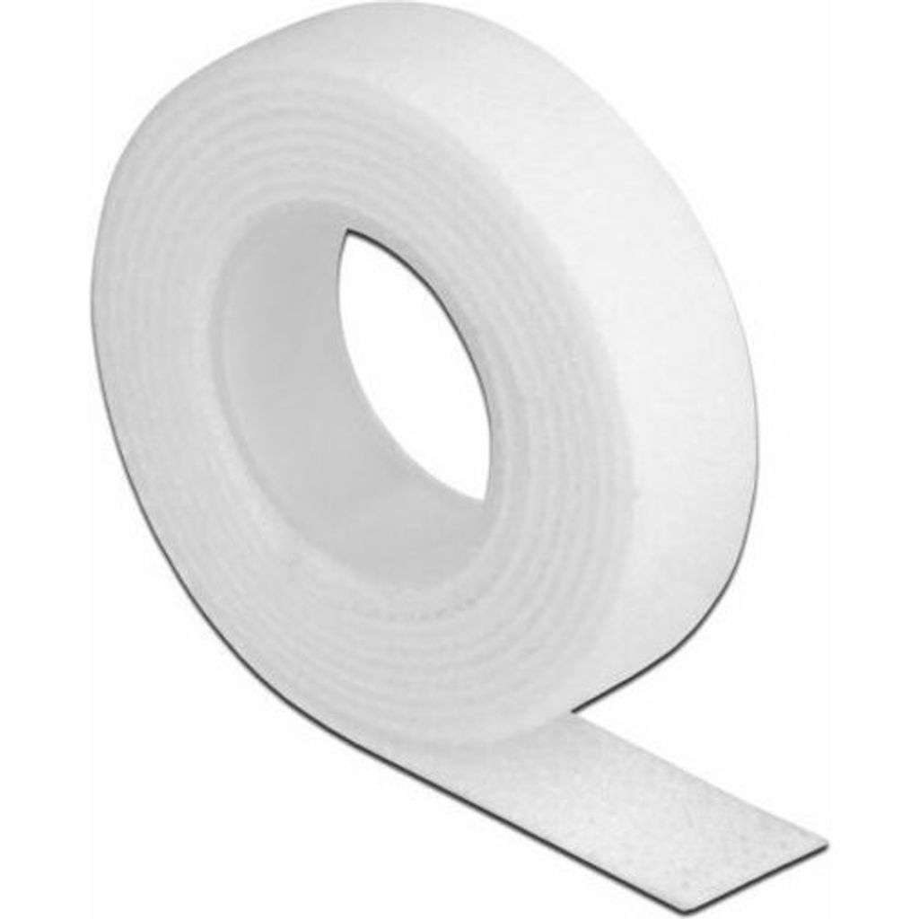 DELOCK Klettband auf Rolle L 1 m x B 13 mm weiß