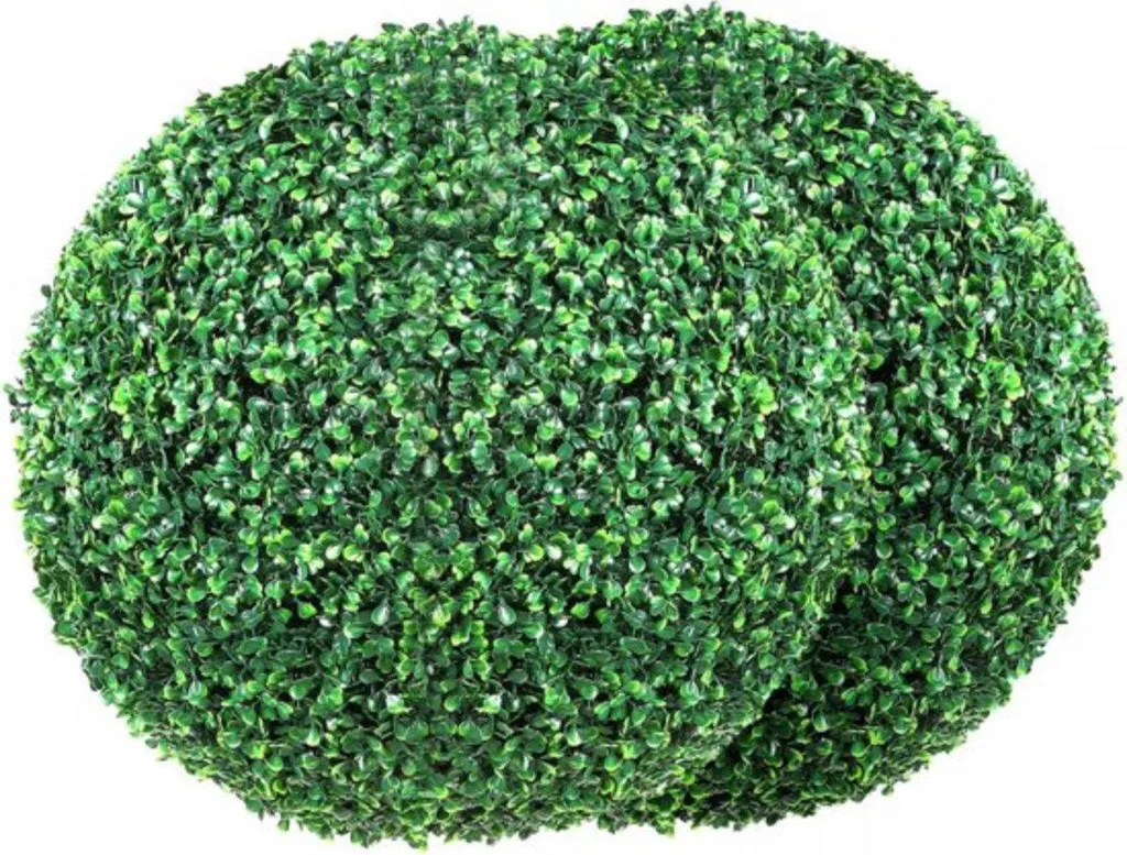 Set de 2 buis artificiels Ø40,6cm avec feuilles et papillons décoratifs