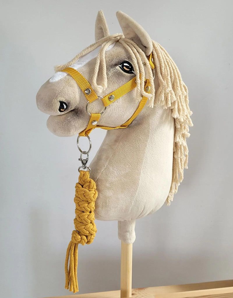 Set für Hobby Horse A3 Zaumzeug mit Schnur senfgelb