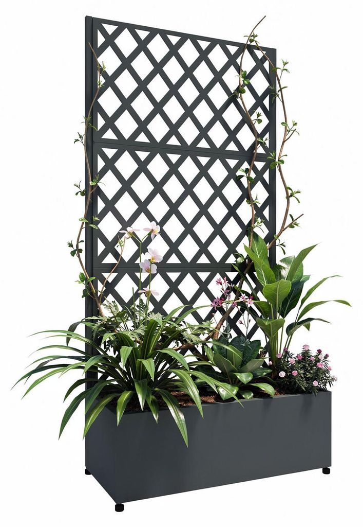 Jardinière Westmann Dekora 7 en métal avec treillis, Image du produit 
