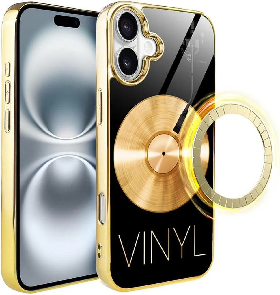 iPhone 16 Plus Custodia IBIZU Elite Vetro MagSafe Golden Midnight Oro