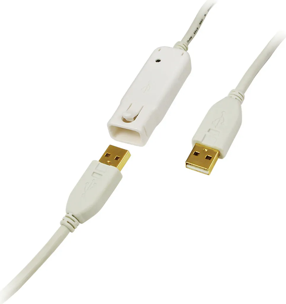 Câble LogiLink USB 2.0 de 12m Noir Haute Performance avec Amplificateur