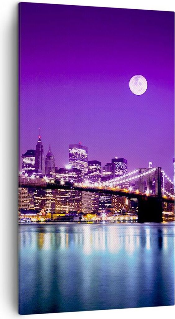 Bild auf Leinwand - Leinwandbild - Amerika wohnung architektur - 45x80cm - Wand Bild - Wanddeko - Leinwanddruck - Bilder - Kunstdruck - Wanddekorat...