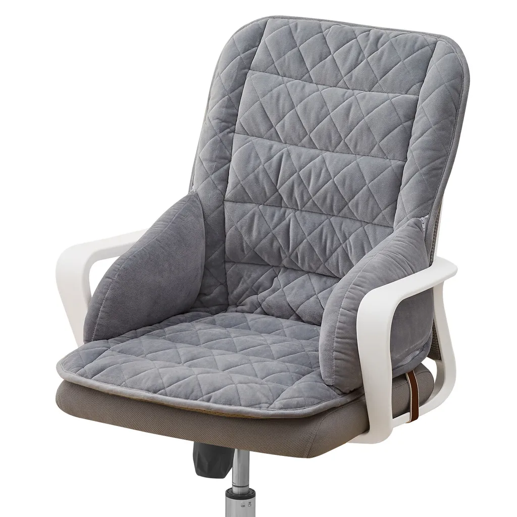 Coussin pour Télétravail Confortable : Assise et Dossier Lombaire Gris