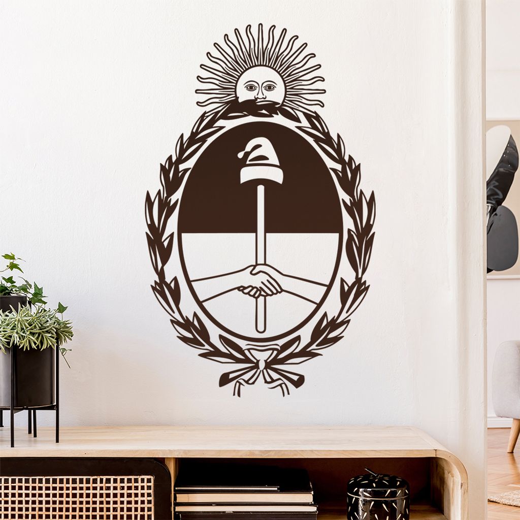 Argentinien Wappen Wandtattoo Wandaufkleber Wall Sticker - Dekoration, Küche, Wohnzimmer, Schlafzimmer, Badezimmer