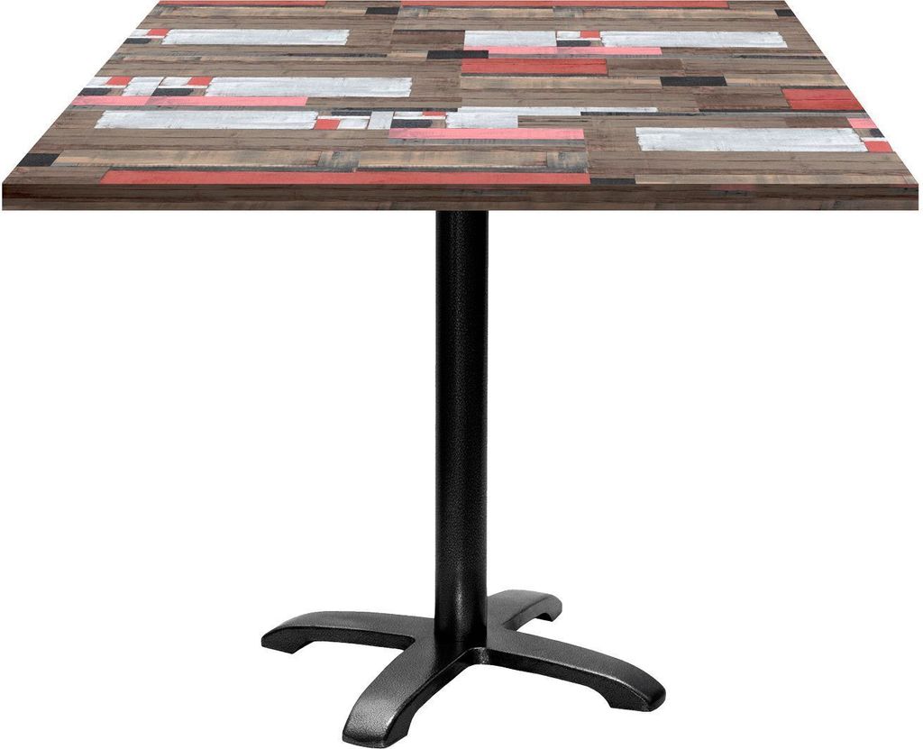 Tisch 90 x 90 cm – Modell Bazila aus rotem Holz