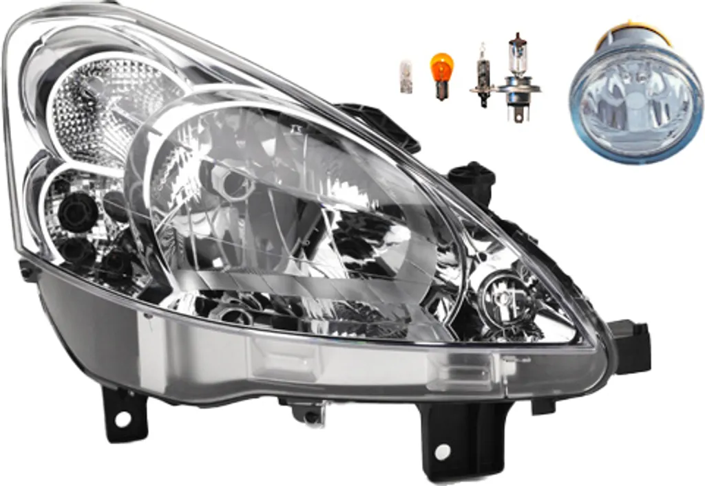 Johns, Fari alogeni adatti per Peugeot Partner 7 04/08-02/12 H4 R +Fog+Luc. 00006206K4 6206K4 00006204Q0 00006208E1 00006206J6 9648947780
