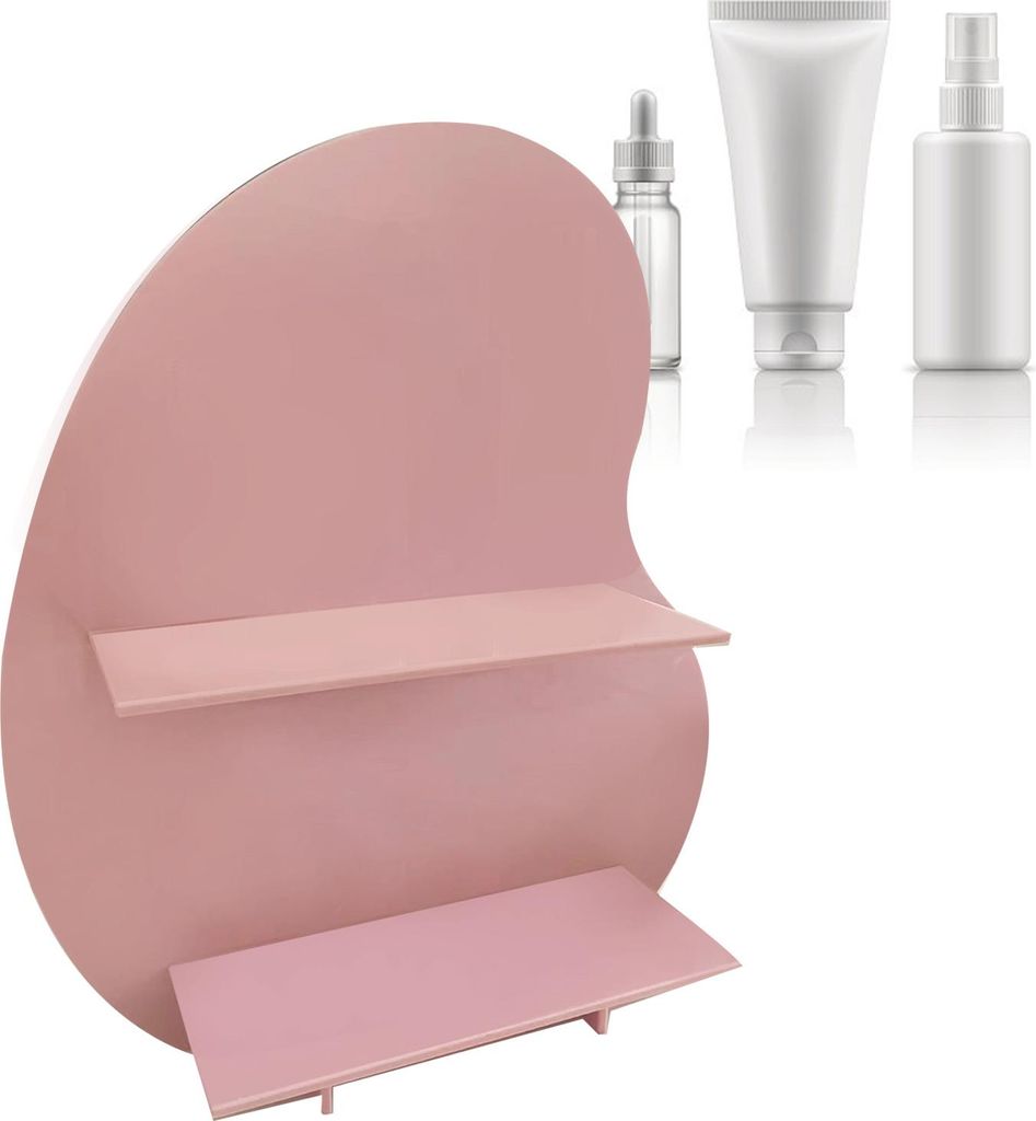 Cosmetic Storage Rack Makeup Regal Veranstalter für Bad Schlafzimmer Ankleidezimmer Schreibtisch Rosa S