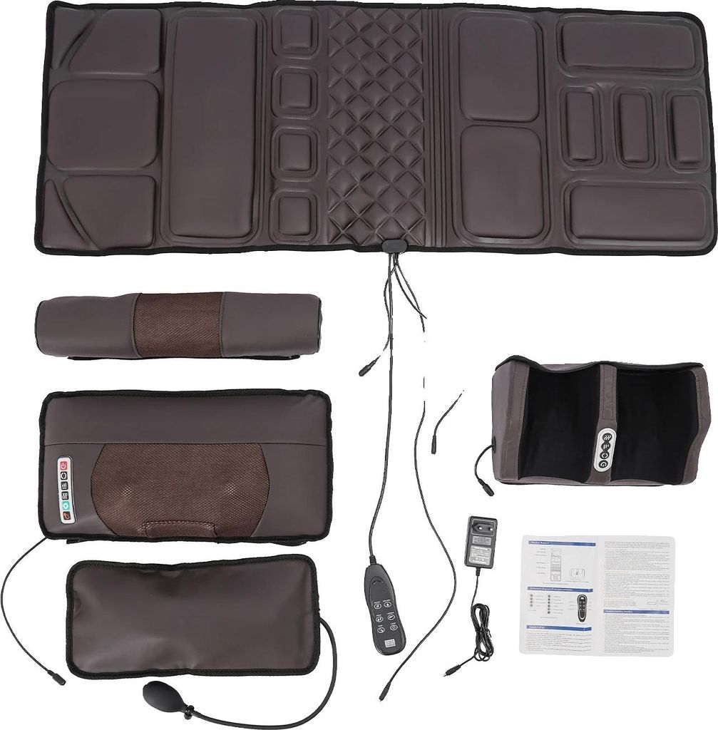 Massagekissen, einstellbare Intensität, abnehmbares Kissen, Braun