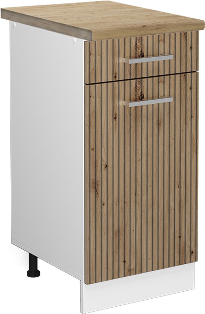 Küchenunterschrank Vicco R-Line Artisan-Eiche 40 cm , AP Eiche, Model 49059