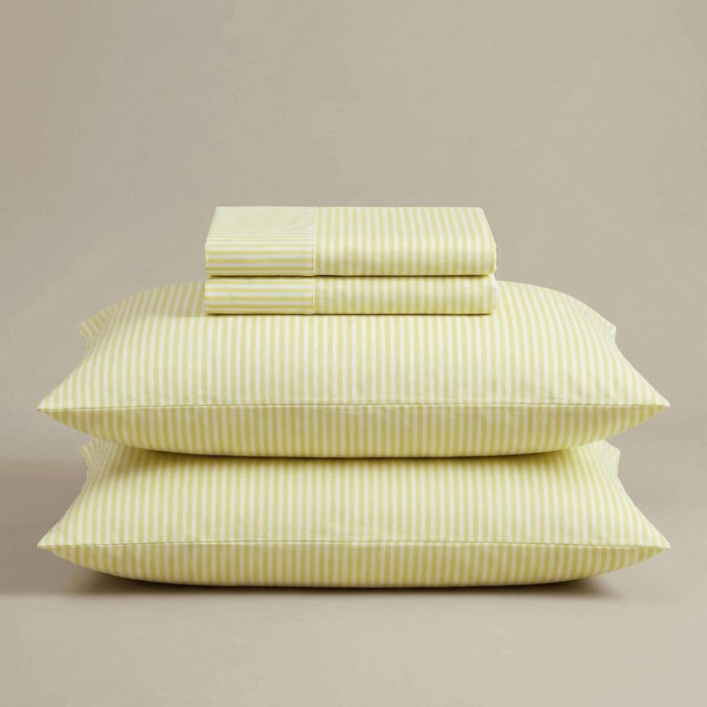 Baumwoll-Satin-Bettwäsche Fruity Stripe