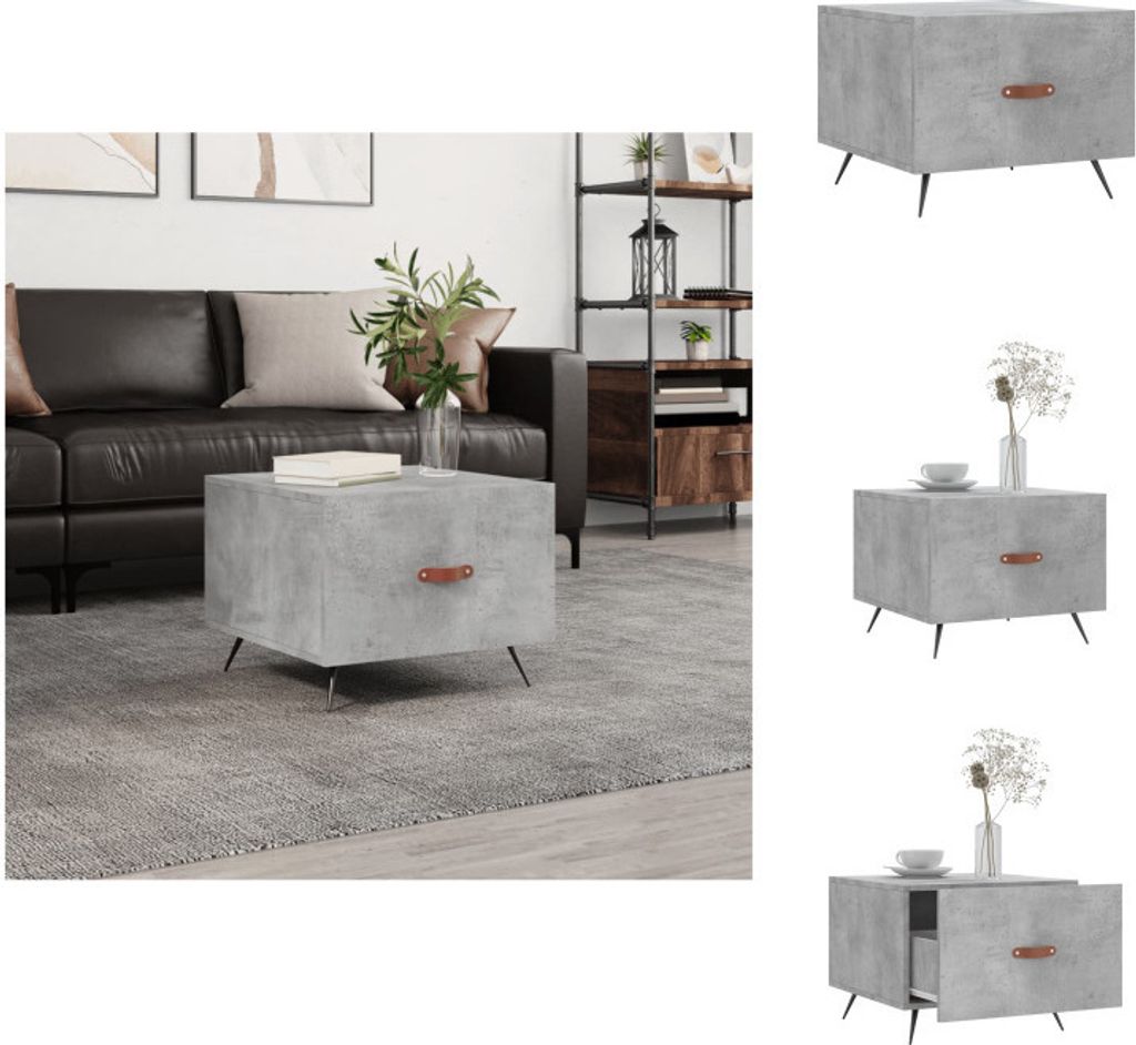 vidaXL Couchtisch Betongrau 50x50x40 cm Holzwerkstoff - Couchtische