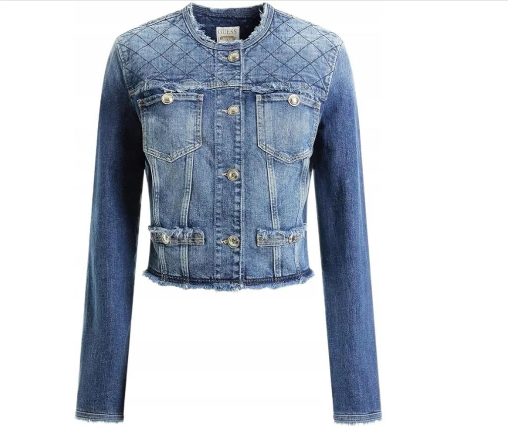 Guess Layla Giacca Jeans Trapuntata W3RN28D4H77-ENLD - Qualità Top