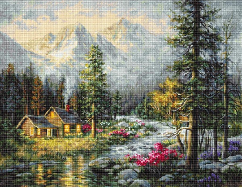 Luca-S gezählte Tappiserie "Camper's Cabin" Set, 37,5x29cm
