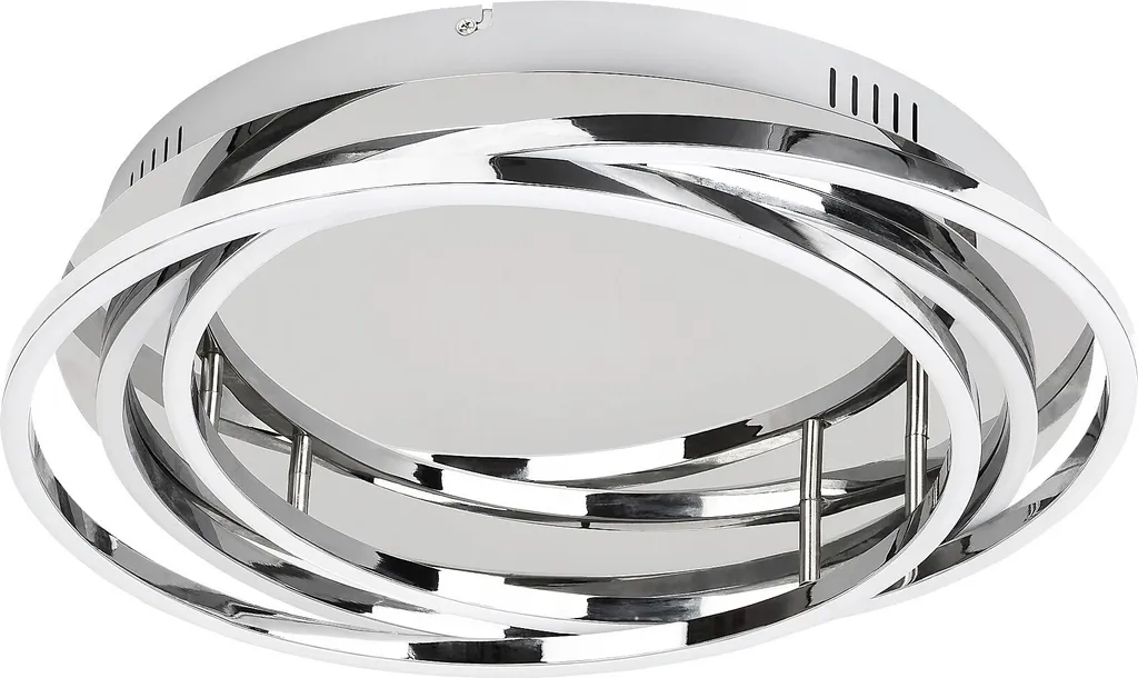 Plafonnier LED Dimmable 3200lm Blanc Neutre Selena Argenté ø460mm 40W