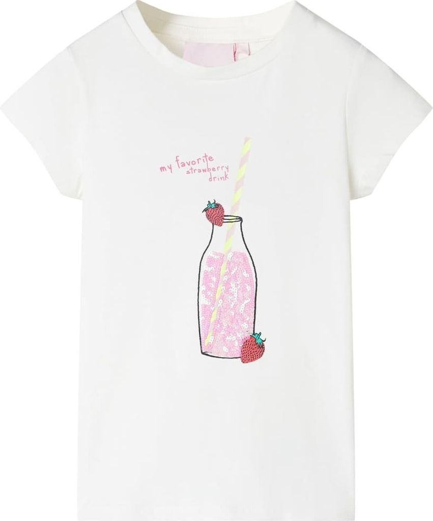 Kinder-T-Shirt Ecru 140