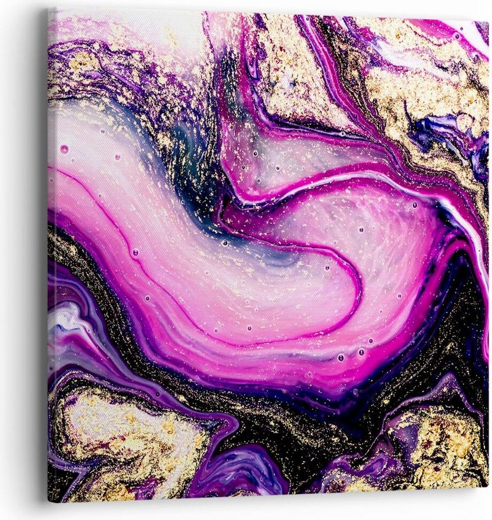 Bild auf Leinwand - Leinwandbild - Abstraktion modern - 40x40cm - Wand Bild - Wanddeko - Wandbilder - Leinwanddruck - Bilder - Kunstdruck - Wanddek...