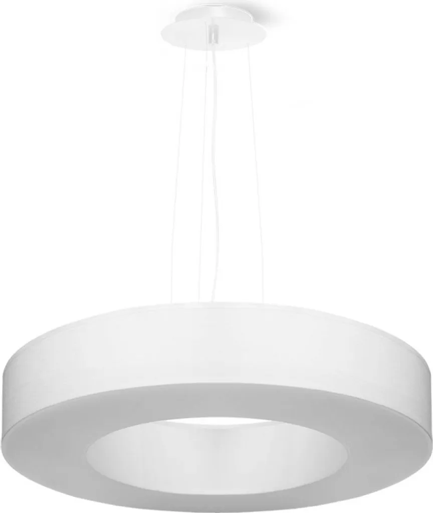 Suspension plafonnier design SATURNO SLIM 50 blanc 5xE27 Sollux 50cm
