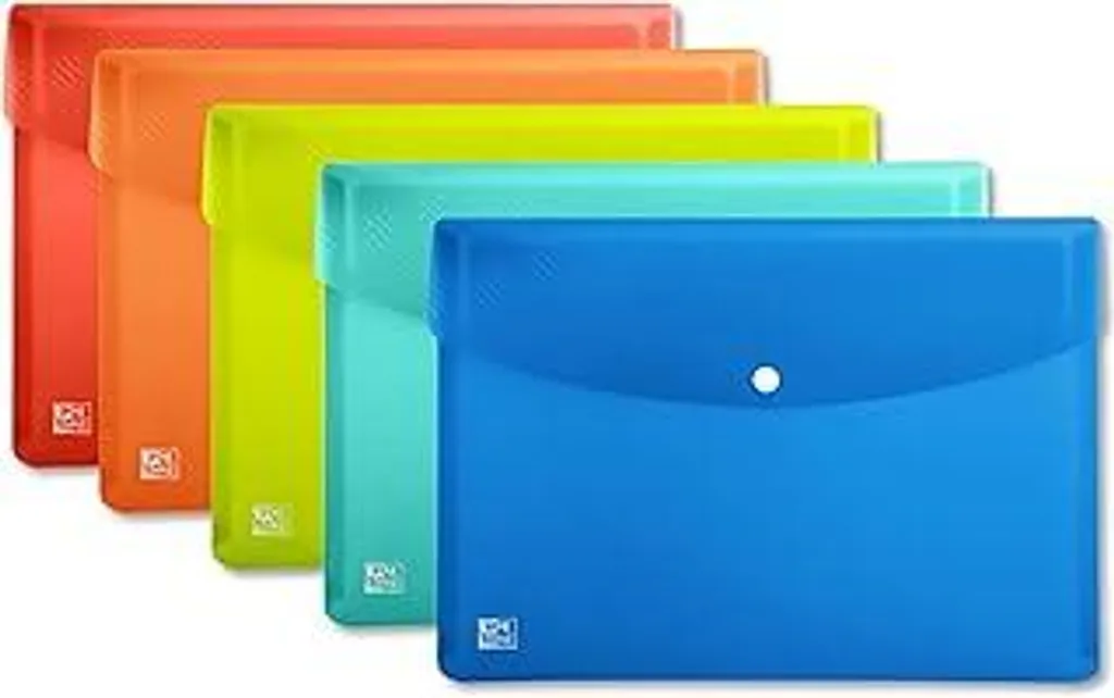 Cartelline Oxford A4 in Plastica: Organizzazione Documenti 5 Colori