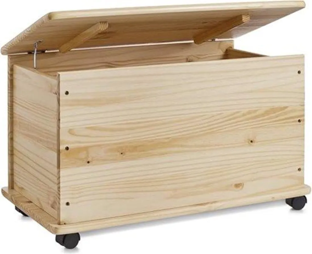 Meuble de rangement salon et chambre - Banc en bois mobile marron