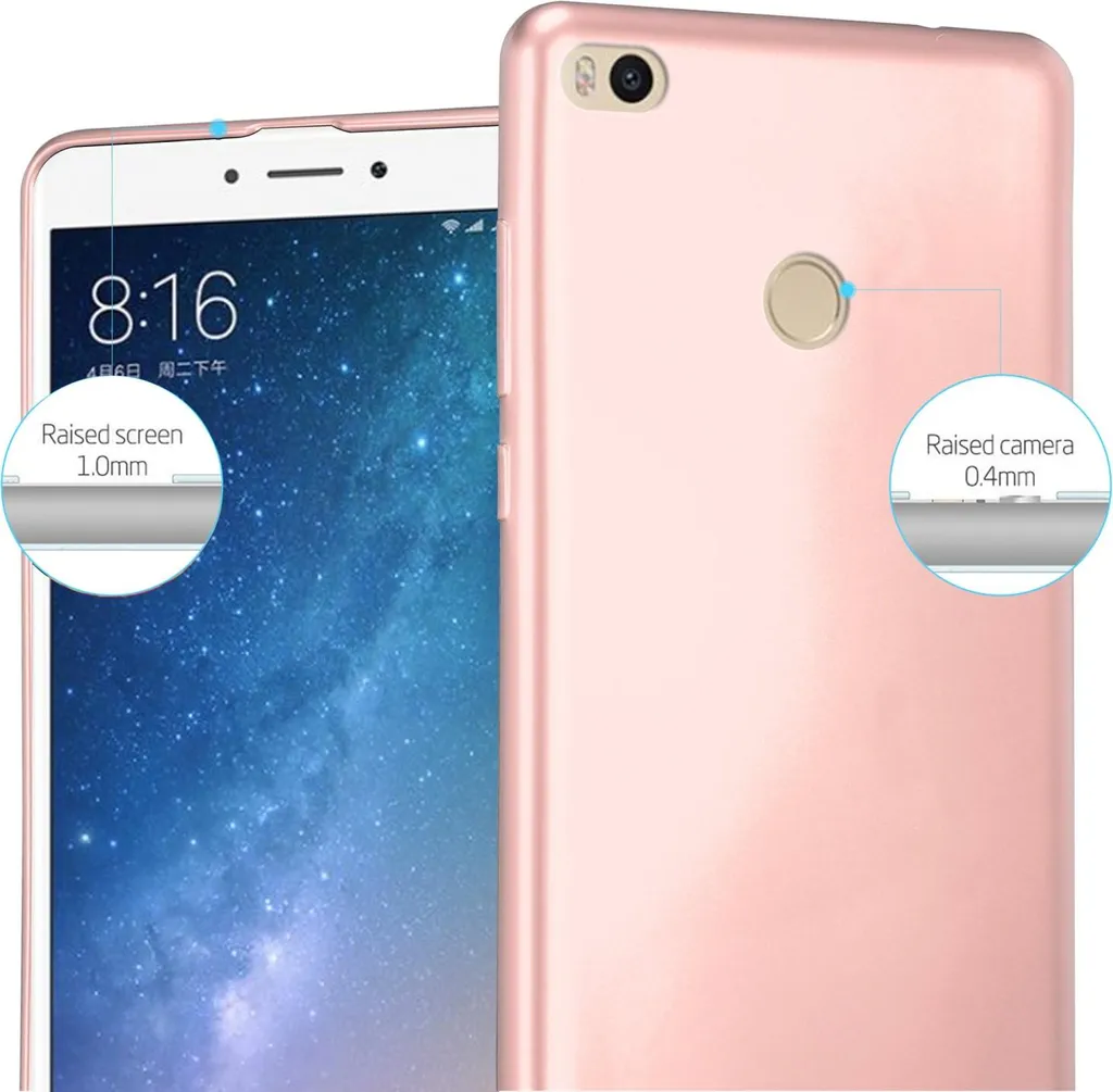 Custodia Protettiva Xiaomi Mi MAX 2 Cadorabo Rosa Slim TPU Case