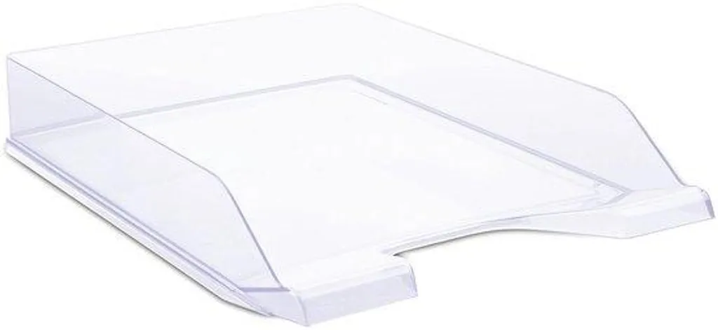 Organiseur de bureau empilable en cristal transparent A4 - Set de 6 bacs
